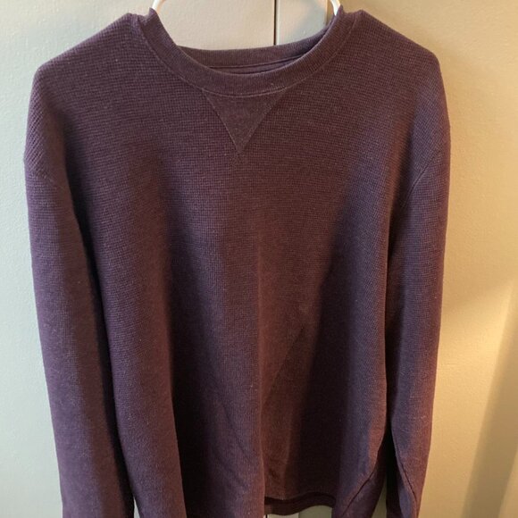 Eddie Bauer Waffle Shirt Large Purple - Picture 1 of 2